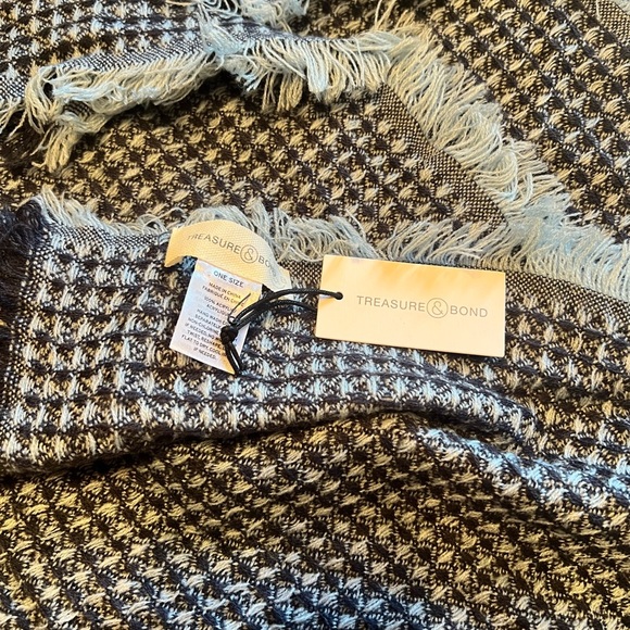 Treasure & Bond Thermal Knit Scarf - Blue Combo NWT -One Size - Picture 4 of 5